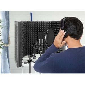 <span class=keywords><strong>YEAH</strong></span> 3 oder 5 Panel Einstellbarer faltbarer Mikrofon-Isolation schutz mit Mikrofon-Gewinde halterung für Aufnahme, Podcast, Live-Übertragung - Product Image 2