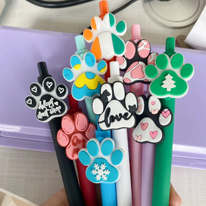 10 Bolígrafos con Diseño de Perro, Punta Fina de 0.5mm, Tinta Negra, Retráctiles, con Huella de Cachorro, para Amantes de los Perros, Regalos para la Escuela y la Oficina - Product Image 5