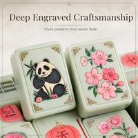 Expédition Rapide – Nouveau Set de Mahjong Américain de Luxe 160 Pièces en Acrylique Marque Magnolia – Tuiles de Cour Sculptées Double Face Motif Perle et Gemme