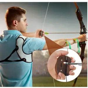 हस्तनिर्मित असली लेदर तीरंदाजी उंगली टैब आउटडोर खेल तीरंदाजी शूटिंग के लिए उंगली गार्ड अभ्यास गियर