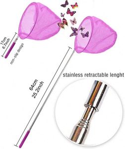 Épuisette télescopique pliable colorée pour attraper les insectes, filet de pêche avec seau - Product Image 3