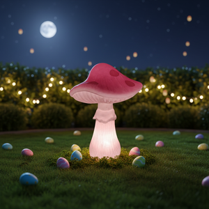 Custom <b>Easter</b> Decoration Blow Molding Mushroom Decoration With LED Lights - Product Image 6