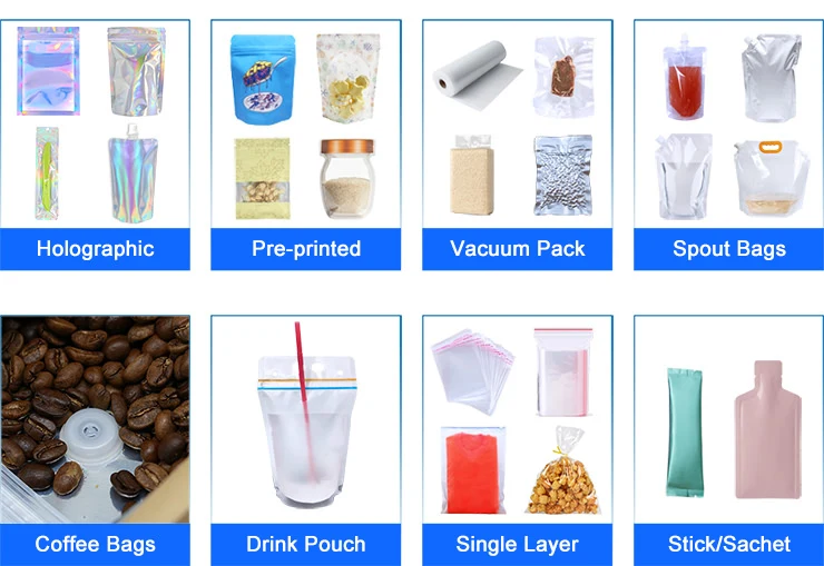 Heat Sealable Food Packaging Doypack Pouches Bags With Matte Window, nack Candy dried fruit nuts bag