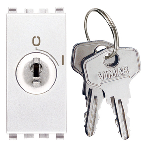 Interruttore a chiave Vimar 16A 2P bianco con chiavi per installazione a parete - Product Image 1