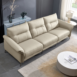 Canapé électrique inclinable moderne 3 places en cuir, extensible, pour salon ou hôtel - Product Image 1