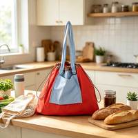 Sac de courses réutilisable en Taslan durable, grand sac fourre-tout à bandoulière avec poche à accès rapide et porte-clés pour les trajets quotidiens