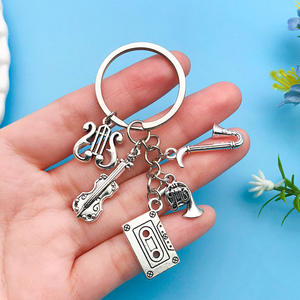 Porte-clés pour mélomane Porte-clés métallique pour violon Porte-clés inspiration pour instrument Orgue Guitare Partitions Piano Souffleur Cadeau pour musicien - Product Image 6