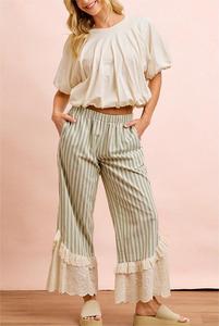 Camicetta da donna oversize color crema con <span class=keywords><strong>maniche</strong></span> <span class=keywords><strong>a</strong></span> sbuffo, girocollo, vestibilità ampia, casual estiva, con orlo voluminoso, stile boho elegante - Product Image 4