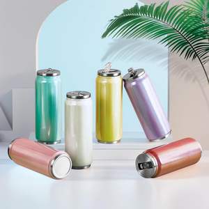 17 oz Sublimation Glitter Tumblers Cans Stainless Steel Sublimation Blanks Tumblers <b>Double</b> <b>Wall</b> Insulated Sublimation Cups - Product Image 6
