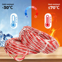 Câble torsadé RVS 2x0.75mm² 2x1.0mm² 2x1.5mm² Couleurs Rouge Blanc Torsadées pour Construction de Câblage de Système PA Préféré