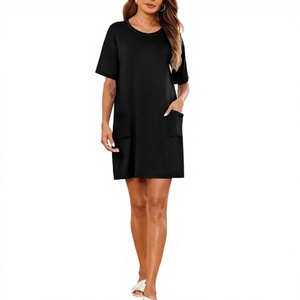Chemise de nuit longue et douce pour femme, motif personnalisé, tissée, écologique, taille unique, grande taille, coupe ample, idéale pour l'été - Product Image 3