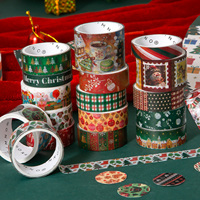Mr.Paper – Lot de 18 rouleaux de ruban Washi simple face de 2 m, kit boîte cadeau vintage pour journalisation, scrapbooking et création de scènes DIY