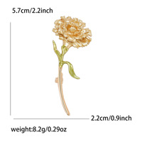 Nouvelle Broche Élégante Style Coréen en Forme de Œillet, Épingle Créative pour Costume et Corsage Femme, Vente en Gros