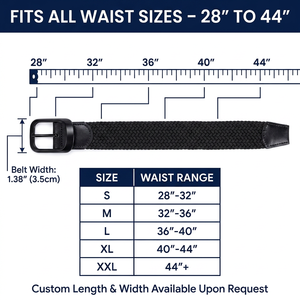 3.5cm 38mm Logo personnalisé hommes noir réglable tressé en cuir extensible bout élastique tissé <span class=keywords><strong>ceinture</strong></span> extensible - Product Image 2