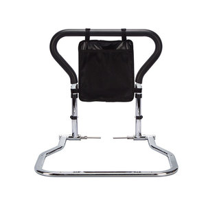 Barre de sécurité double pliable pour personnes âgées et femmes enceintes, 120 cm, sans perçage, couleur argent brillant, aide à la mobilité - Product Image 4