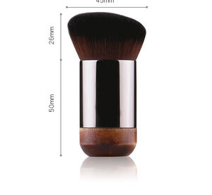 <span class=keywords><strong>Pinceau</strong></span> de maquillage pour fond de teint, best-seller 2023, <span class=keywords><strong>pinceau</strong></span> plat <span class=keywords><strong>Kabuki</strong></span> pour le visage, pinceaux courts et épais, marron, personnalisés - Product Image 3