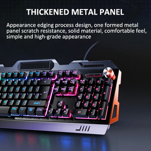 2023 nuevo teclado y ratón RGB mecánico, combinación de tres piezas, teclado para juegos de mesa con cable para fundas de ordenador Pc - Product Image 3