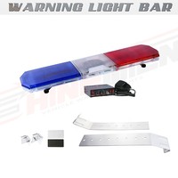 Nouvelle barre lumineuse d'avertissement d'urgence LED rouge et bleue SHINEMIEN avec sirène 12V/24V, gyrophare d'ambulance 80 LED 8000 lumens
