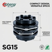 Accouplement souple à double diaphragme en acier Nobongr, sans jeu, usine OEM/ODM directe, alésage 16-105MM, 2000 tr/min pour machines