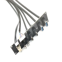 Salida de venta directa de fábrica PC placa base USB33.0 y tipo C hembra HD AUDIO Jack computadora PC caja panel frontal cable