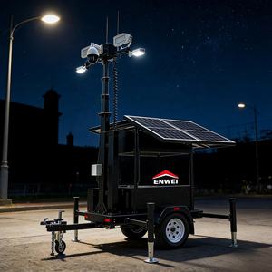 Système d'éclairage <span class=keywords><strong>solaire</strong></span> intelligent sur remorque, panneaux solaires mobiles, remorques LED pour l'éclairage des zones éloignées - Product Image 1