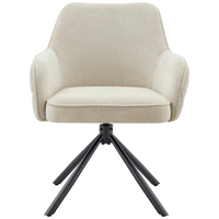 Chaises de salle à manger modernes en tissu bouclé, durables, 2 pièces/carton, vente en gros 360 °   Chaises de salle à manger pivotantes avec capacité de charge (≥150 kg)