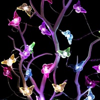 Batteriebetriebene Weihnachtsbeleuchtung Kupferdraht Kirschblüten-Lichterkette Weiche Warmweiße Lichterkette für Hochzeit Party Garten