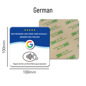 Autocollant de table personnalisé en PVC avec NFC pour avis, réseaux sociaux, menu, Google Review – Tapper pour noter - Product Image 5