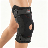 Genouillère ajustable en néoprène à rotule ouverte avec stabilisateurs latéraux, charnière professionnelle, sécurité sportive, Spandex 7mm, unisexe