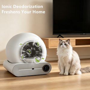 Caja de arena inteligente para gatos, redonda, de plástico, 100L, con monitorización inteligente para gatos - Product Image 3