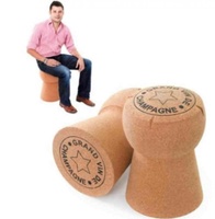 Vente chaude de meubles en bois artisanat Eco à la mode Champagne liège tabouret de bar meubles populaire chaise en liège pour la maison Bar fournisseur