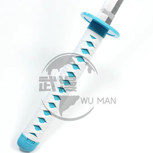 <span class=keywords><strong>Katana</strong></span> Water Hashira <span class=keywords><strong>Tomioka</strong></span> Giyu de 39,7 pouces avec fourreau bleu, lame en bois non affûtée pour cosplay - Product Image 5