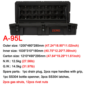 95L Rugged Roof <strong>Case</strong> with Quick Mount Bracket LLDPE Cargo <strong>Case</strong> Rotomolded <strong>Tool</strong> Box 4WD Storage Box - Product Image 5