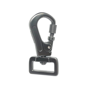Moschettone per Cani in Lega di Zinco Argento Opaco di Alta Qualità, 26MM con Chiusura a Dado, Anello Girevole e Logo Personalizzato per Guinzaglio - Product Image 3