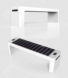 Sillas de Banco de espera para exteriores con estación de carga solar Banco Bancos inteligentes para calles - Product Image 3