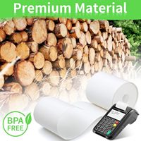 JAMATA Rouleaux de papier thermique sans BPA 57mm x 40mm x 16m Pack 30 Single White Clear Printing Durable Compatible TPE Credit Card Payment
