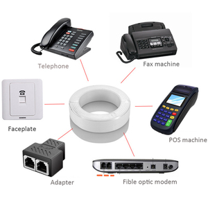 Rg tùy chỉnh chiều dài 0.25M 0.5M 1M Mạng Jumper vá dây đúc RJ12 để RJ11 6P6C chuyển đổi lập trình Cáp Cat4 28AWG PVC - Product Image 6