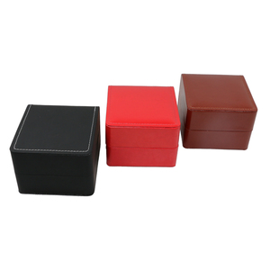 Élégant Simple Fente Rectangle Noir En Cuir PU Cadeau Personnalisé Boîte de <span class=keywords><strong>Montre</strong></span> avec Manchon En Papier Boîte Oreiller - Product Image 6