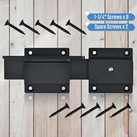 SANKINS moderno 5,5 \ "negro mate hierro forjado resistente puerta de valla pestillo Puerta de Granero Flip Hardware cerradura de granja