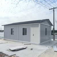 Casa Contenedor Modular de Bajo Costo y Rápida Construcción, Casa Prefabricada con Techo a Dos Aguas, Tamaño Personalizado, Villa Prefabricada Desmontable y Reutilizable