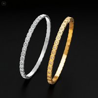 Bracelet en acier inoxydable plaqué or rose 18 carats, finement sculpté, incrusté de zircon et de diamants, bijoux pour femmes, cadeau pour soirée ou bal