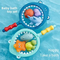 Jouet de bain pour bébé, animaux flottants à pêcher, jouets à eau, jeu de filet à poissons, ensemble de jeu pour baignoire, salle de bain, piscine, pour tout-petits et enfants