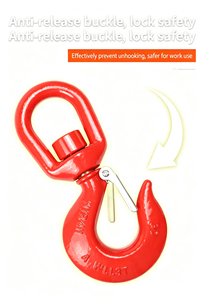 360 °   Gancho Giratorio de Acero Forjado de Grado 80, Cadena de Elevación de Alta Resistencia para Grúas, Herrajes de Aparejo - Product Image 4