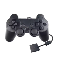 Manette de jeu noire filaire 1.8m pour manette PS2 Joypad pour manette d'interface hôte PS2