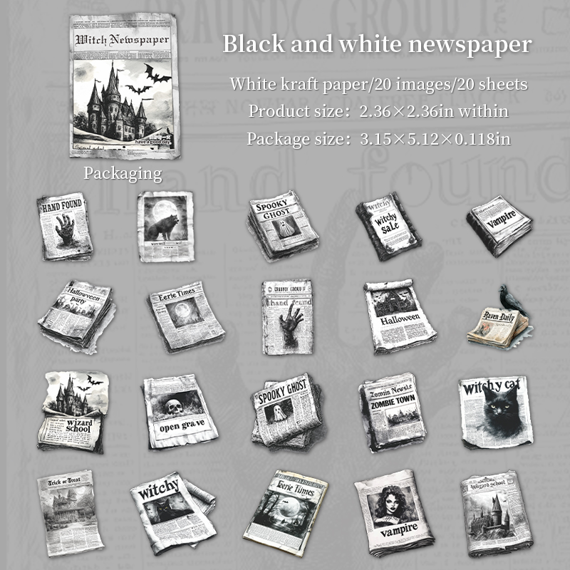 D Black-and-White Newspaper