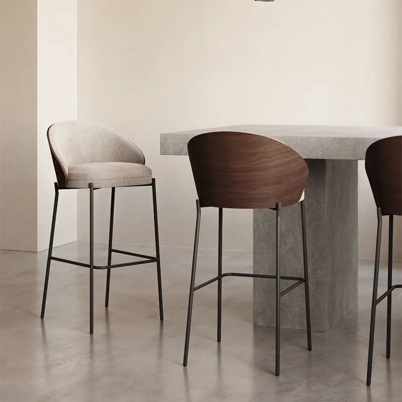 Moderne Metall Barhocker Stuhl Möbel High-Leg Counter Höhe Barhocker für Restaurant Home