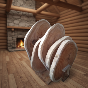 Plateau de table en bois de suar sélectionné à la main avec bord naturel, grain riche et caractère boisé durable. - Product Image 1