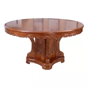 Smart Modern Round Revolving Dining <b>Table</b> With <b>Wooden</b> Top for Home Hotel Apartment and Restaurant Use T6040 Dining <b>Table</b> With - Product Image 6