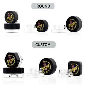 Contenitore Ermetico Personalizzato 3g 5g 7g 9g, Barattolo in Vetro Rotondo <span class=keywords><strong>a</strong></span> <span class=keywords><strong>Prova</strong></span> <span class=keywords><strong>di</strong></span> Odore e Resistente ai Bambini con Coperchio - Product Image 4