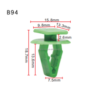 B94 Auto Fixation en plastique et Clips Pièces de rechange Clips de carrosserie automobile